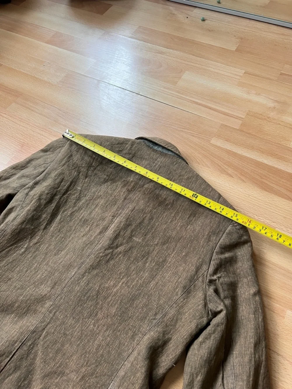 Topshop tobacco medium Brown tan Linen-Blend Blazer - Picture 8 of 13